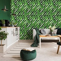 Флизелиновые фотообои для спальни 312x219 см Зеленые листья (11038VEXXL) +клей