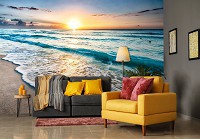 Флизелиновые фотообои 3D 368х280 см Волшебный закат и море (11040V10)+клей
