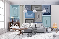 Геометрические флизелиновые фотообои 416x290 см Прямоугольники (11044VEXXXXL) +клей