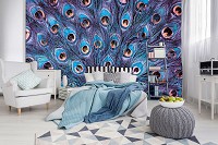 Флизелиновые фотообои 416x254 см павлинье перо (11046VEXXXL) +клей