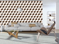 Флизелиновые квадратные фото обои Куб 3D (11047V)+клей