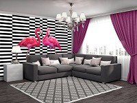 Флизелиновые фото обои природа Фламинго (11051V)+клей