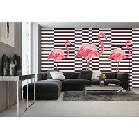 Абстрактные флизелиновые фотообои на стену 460x300 см Фламинго (11052V12)+клей