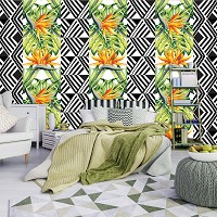 Флізелінові фото шпалери абстракція в інтер'єрі 254x184 см Мозаїка (11059V4)+клей