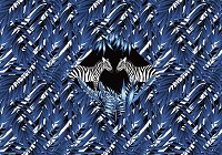 Флизелиновые современные фото обои 416x254 см Зебра (11061VEXXXL)+клей - вид 1 миниатюра