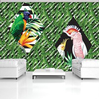 Флізелінові фото шпалери з природою 254x184 см Птах (11062V4)+клей