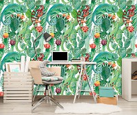 Природа флизелиновые фотообои 312x219 см Хамелеоны на кактусах (11081VEXXL) +клей