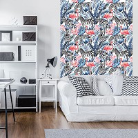 Флизелиновые фото обои зелень 206x275 см Мозаика (11084VEA)+клей