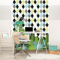 Флизелиновые фото обои с цветами 206x275 см Хамелеон (11086VEA)+клей