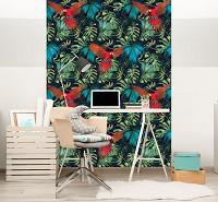 Флизелиновые фото обои абстракция 206x275 см Попугай (11088VEA)+клей - вид 5 миниатюра