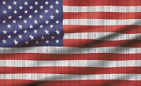 Гостиной 3д флизелиновые фотообои 254x184 см Американский флаг США (1108V4)+клей