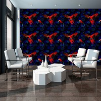 Флизелиновые фото обои птицы 254x184 см Попугай (11090V4)+клей