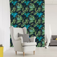 Флізелінові фотошпалери з природою в інтер'єрі 206x275 см Лист (11100VEA)+клей - вид 5 мініатюра