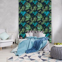 Флизелиновые фотообои с природой в интерьере 206x275 см Лист (11100VEA)+клей