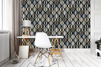 Абстрактные флизелиновые фотообои на стену 312x219 см разноцветная геометрия в узорах (11134VEXXL) +клей