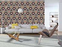 Флизелиновые фото обои абстракция на стену Шестиугольник (11137V)+клей