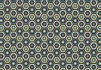 Флізелінові фотошпалери абстракції соти 368x254 см Шестикутник різнокольорова геометрія у візерунках (11138V8) +клей - вид 1 мініатюра