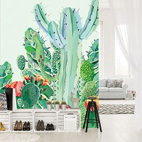 Флизелиновые фото обои цветы 184x254 см Кактус (11140V4A)+клей