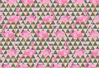 Флізелінові фото шпалери геометрія в дитячу Фламінго (11145V)+клей - вид 1 мініатюра