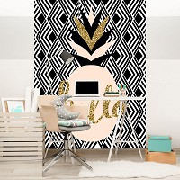 Флизелиновые фото обои на стену 206x275 см Ананас абстракция (11146VEA)+клей