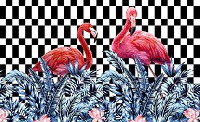 Абстрактні флізелінові фотошпалери на стіні 416x290 см Фламінго (11150VEXXXXL)+клей - вид 1 мініатюра