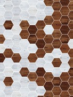 Флизелиновые фото обои 206x275 см Мозаика дерево текстура (11199VEA)+клей - вид 1 миниатюра