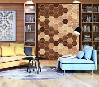 Флизелиновые фото обои под доски 206x275 см Мозаика (11201VEA)+клей