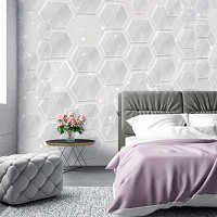 Флізелінові фотошпалери абстракції в інтер'єрі соти 416x290 см Мозаїка сіра геометрія у кутах (11205VEXXXXL) +клей - вид 9 мініатюра