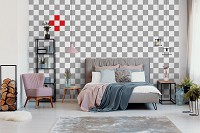 Флизелиновые фотообои с геометрическими фигурами 416x254 см Мозаика серо белые квадратики (11208VEXXXL) +клей - вид 7 миниатюра