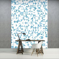 Флізелінові фото шпалери з трикутниками 206x275 см (11214VEA)+клей - вид 5 мініатюра