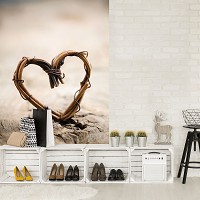 Флизелиновые романтические фото обои 206x275 см Плетеное сердце (11215VEA)+клей - вид 5 миниатюра