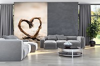 Флизелиновые романтические фото обои 206x275 см Плетеное сердце (11215VEA)+клей - вид 6 миниатюра