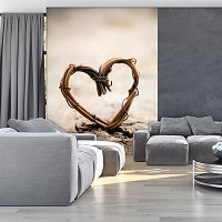 Флизелиновые романтические фото обои 206x275 см Плетеное сердце (11215VEA)+клей - вид 7 миниатюра