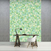Флизелиновые фото обои абстракция в интерьере 206x275 см треугольник (11216VEA)+клей