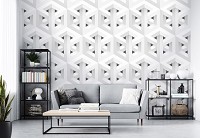 Флизелиновые фото обои клетка в интерьере Куб (11225V)+клей