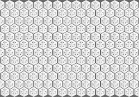 Флизелиновые фотообои абстракция в интерьере 3д соты 368x280 см Мелкая черно-белая мозаика на шестигранниках (11226V10) +клей - вид 1 миниатюра