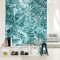 Флизелиновые фото обои абстракция на стену 206x275 см Кружевной узор (11227VEA)+клей