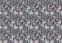 Абстрактні флізелінові фотошпалери 416x254 см Листя на фоні різнокольорових ліній (11230VEXXXL) +клей - вид 1 мініатюра