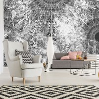 Флизелиновые современные фото обои 416x254 см Кружевной узор (11231VEXXXL)+клей