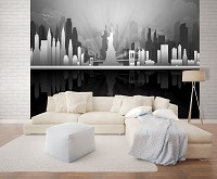 Флизелиновые фотообои город 416x254 см Нью-Йорк (11233VEXXXL)+клей