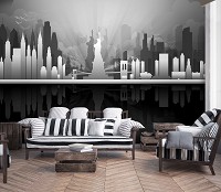 Флизелиновые фото обои геометрия в интерьере 254x184 см Нью-Йорк (11233V4)+клей - вид 6 миниатюра