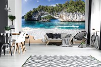 Флизелиновые 3Д фотообои Пейзаж тропики (11236V)+клей