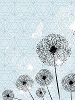 Флізелінові фото шпалери геометричним малюнком 206x275 см Кульбаба (11237VEA)+клей - вид 1 мініатюра