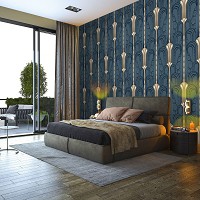 Флизелиновые фотообои 368x280 см Абстракция темные узоры в линиях (11277V10) +клей