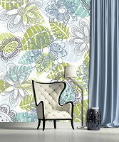 Флизелиновые фото обои листья 206x275 см Цветы (11279VEA)+клей