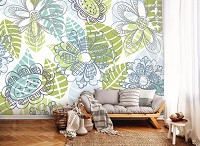 Флизелиновые фото обои в цветок 254x184 см (11279V4)+клей