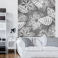 Флизелиновые фото обои с цветами на стену 206x275 см (11280VEA)+клей