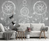 Флизелиновые фото обои Ловец снов перья (11282V)+клей