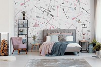 Флизелиновые фотообои искусство 416x254 см Разноцветные стрелы на светлом фоне (11284VEXXXL) +клей