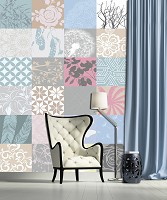 Флизелиновые красивые фото обои абстракция 184x254 см Плитки (11286V4A)+клей